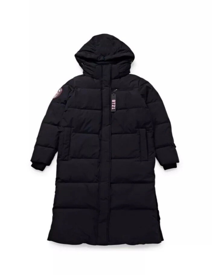 BT21 BTS Cooky Line Friends Korean KPOP Padded Puffer Parka Long