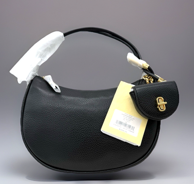 AUTH NWT Marc Jacobs The Dual Mini Crescent Leather Shoulder Hobo