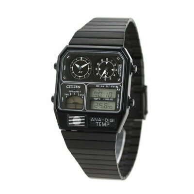 CITIZEN Ana-Digi Temp JG2105-93E Black Ana Digi Men Watch Holiday