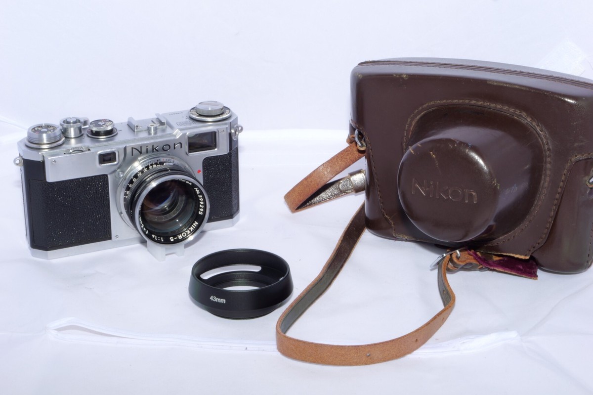 Nikon S2 Black Dial Rangefinder 35mm Film Camera with 50mm f1.4