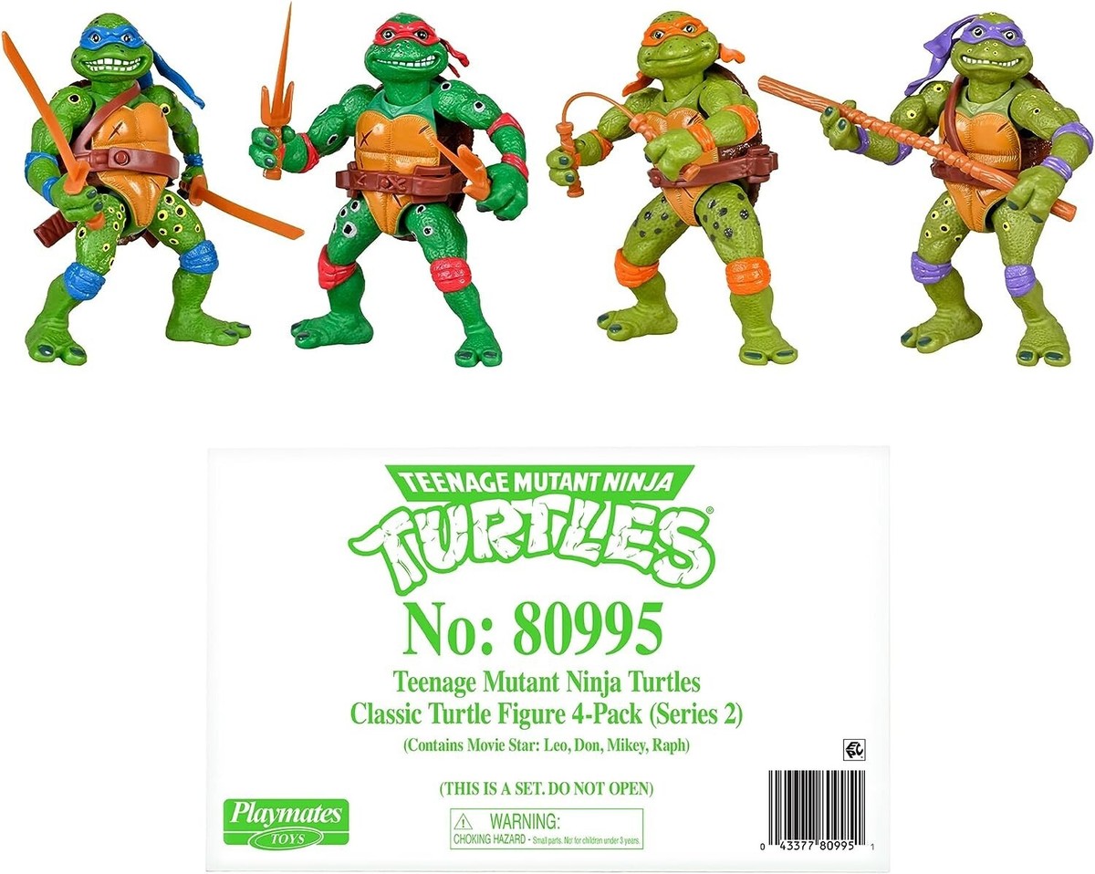 TMNT Teenage Mutant Ninja Turtles Movie Star 4 Pack Set Action