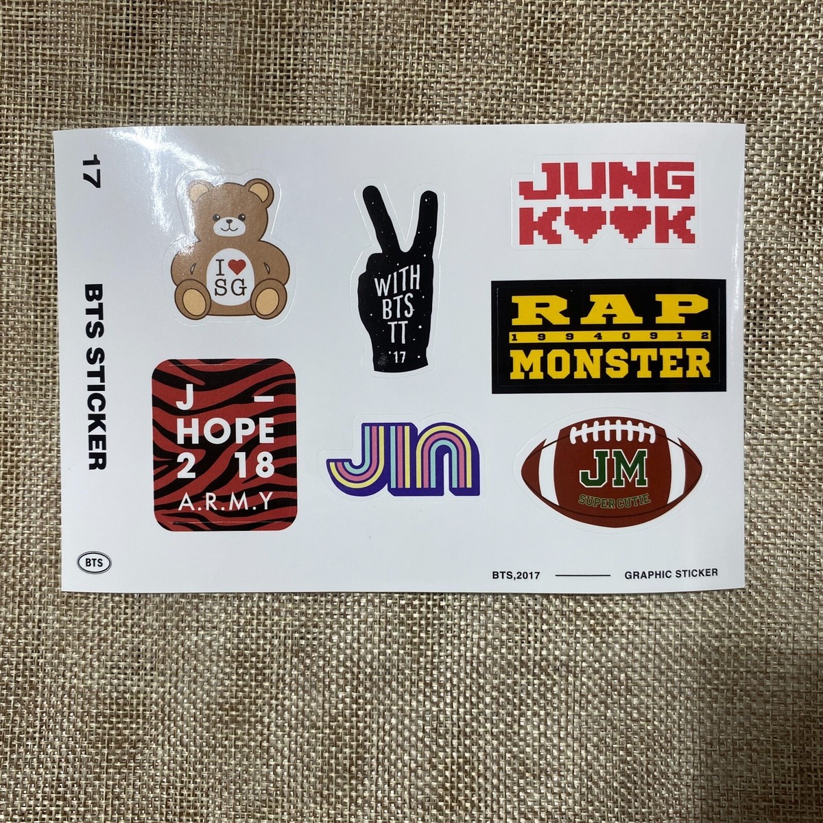 BTS [ 2017 Season's Greetings ] Official Sticker Set / New, Rare