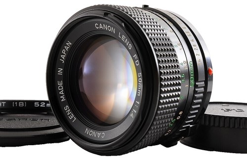 Black Canon A-1 + Canon 50mm f/1.4 SSC Lens Manual Film Camera Kit