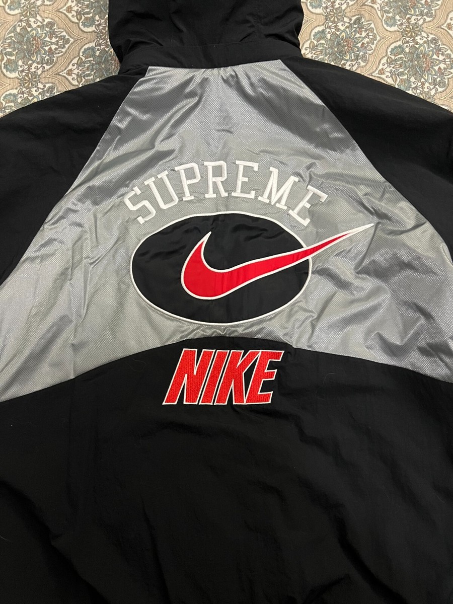 Supreme Nike Hooded Sport Jacket Silver Men's Medium SS19 | eBay