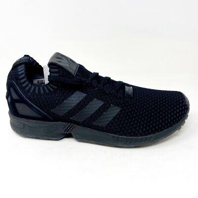 Adidas Originals ZX Flux PK Triple Black Mens Primeknit Running