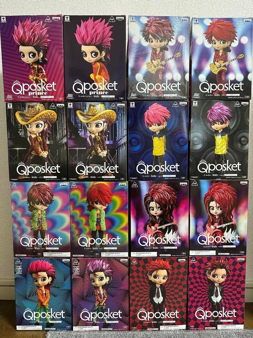 Q posket X-JAPAN hide figure Full comp 16 types(NO.1~NO.8,2 types