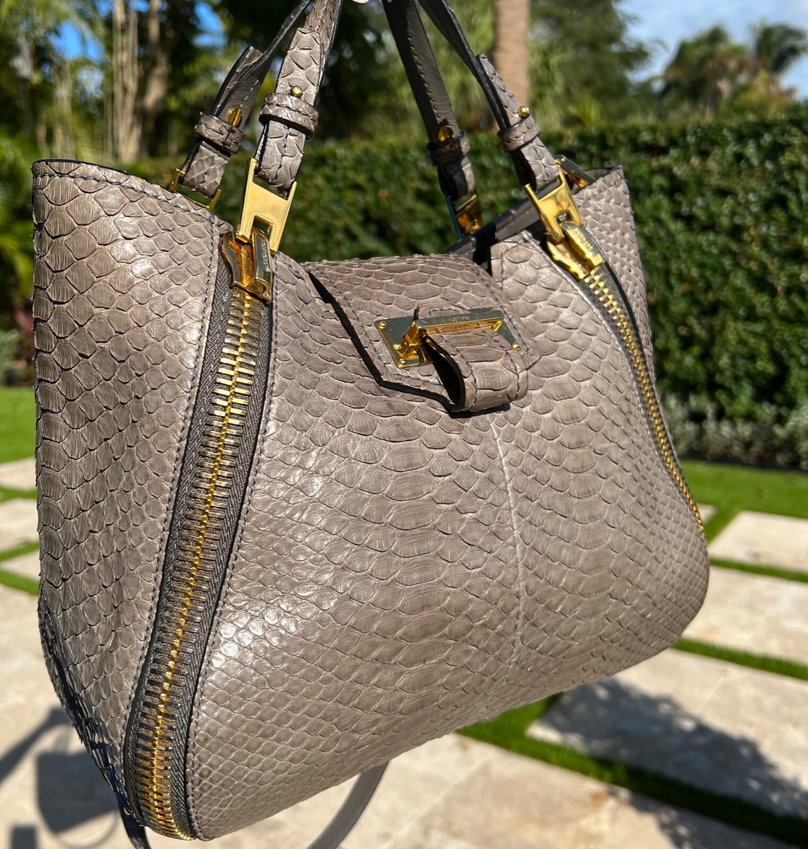 Tom Ford Sedgwick Python Zipper Bag | eBay