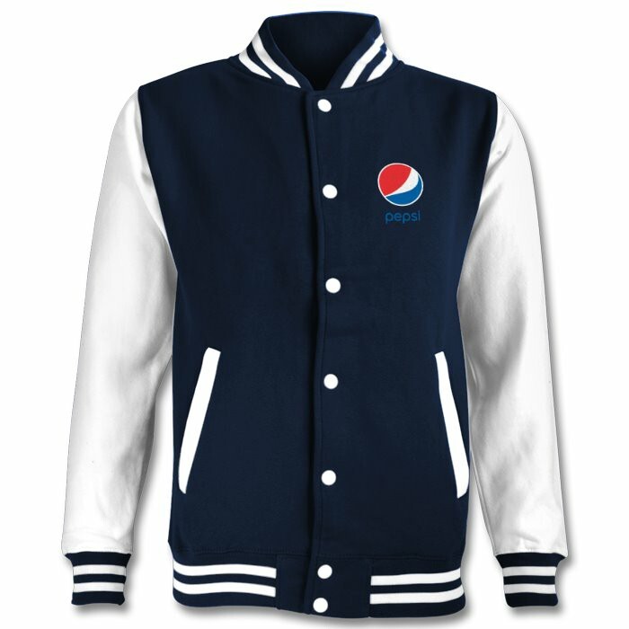 PEPSI Varsity Bomber Snap Button Jacket Red Size XS to 2XL | eBay