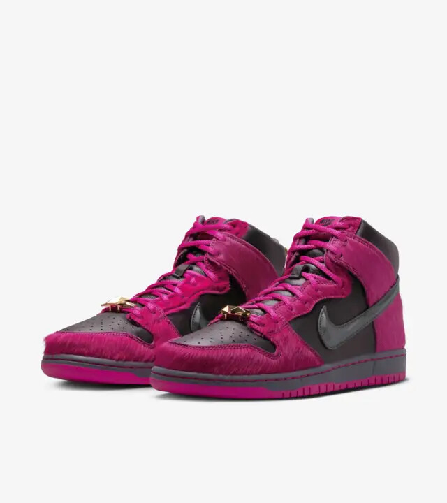 New Nike SB Dunk Hi x Run The Jewels Shoes - Active Pink/ Black