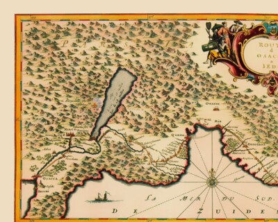 Historic Map - Osaka Tokyo Japan Route - Van Meurs 1669 - 23 x