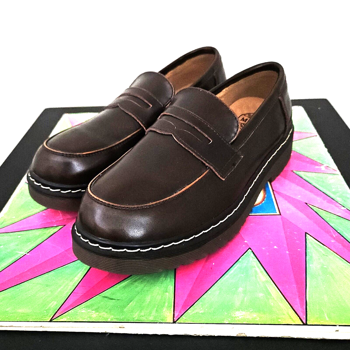 MZDL Meizudongli Womens Size 6 US Brown Leather Platform Shoes