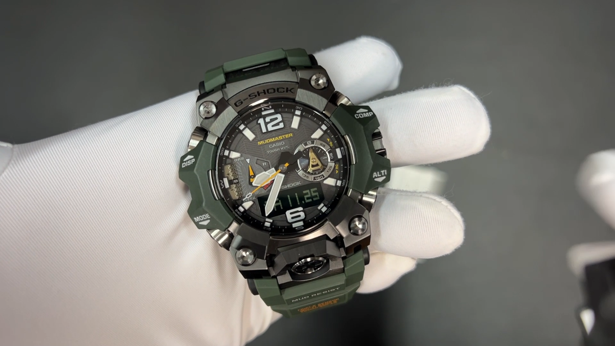 Casio G-Shock Mudmaster Bluetooth Solar Black Green Watch GWG