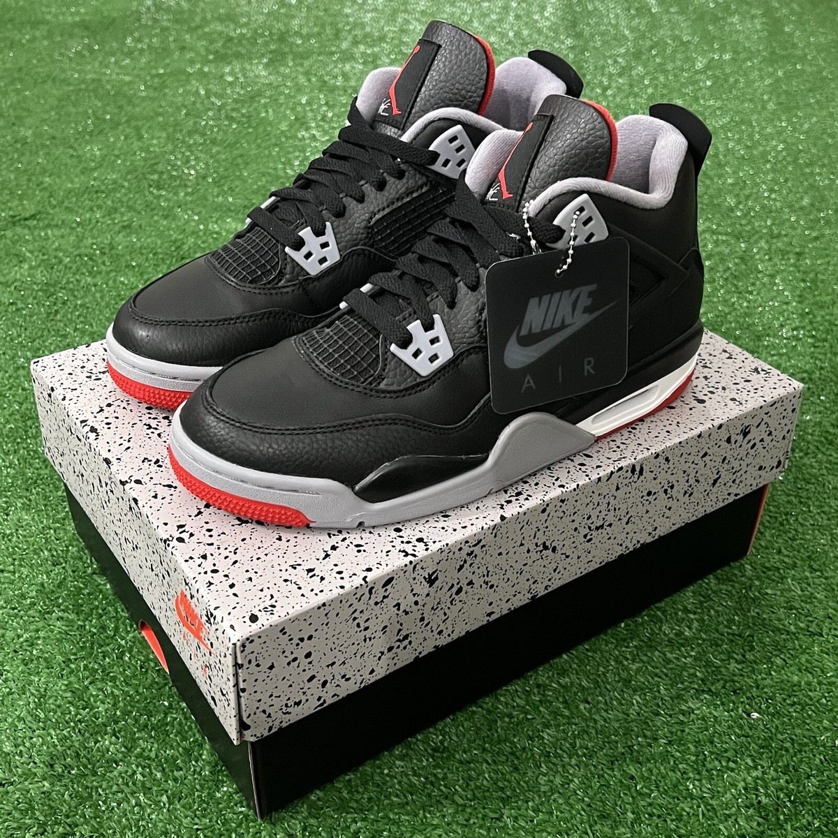 Nike Air Jordan 4 Retro IV Bred Reimagined Mens GS 7 [FQ8213-006