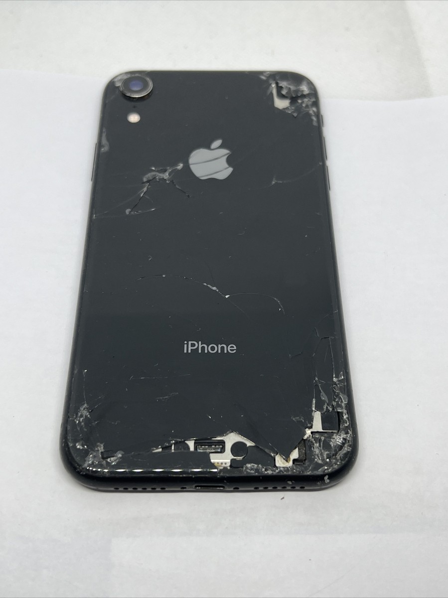 Genuine Apple iPhone XR Black Housing Frame Back Cover Broken | eBay