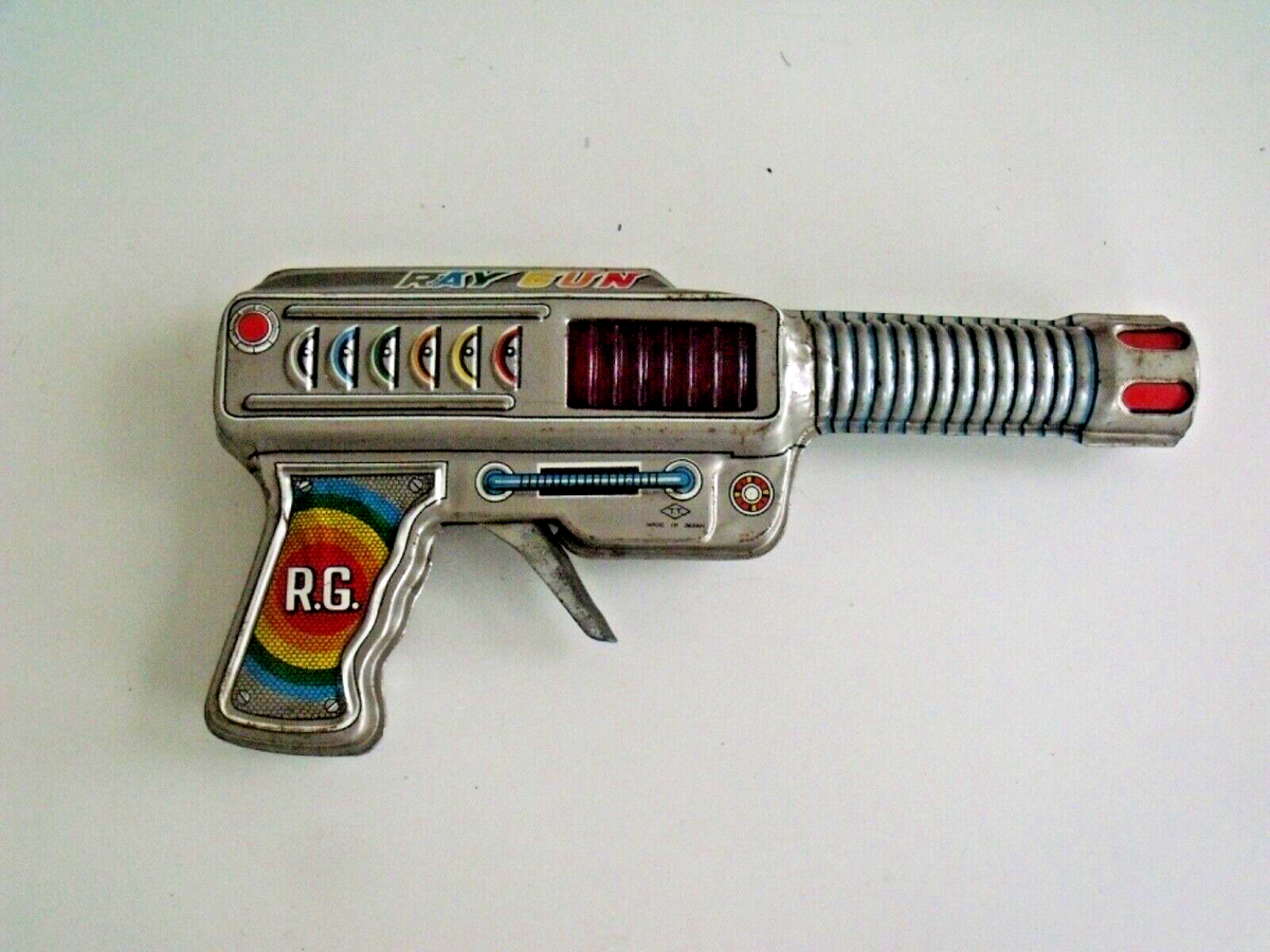 VTG Tin Litho R.G. Space Ray Gun Toy made in Japan | eBay