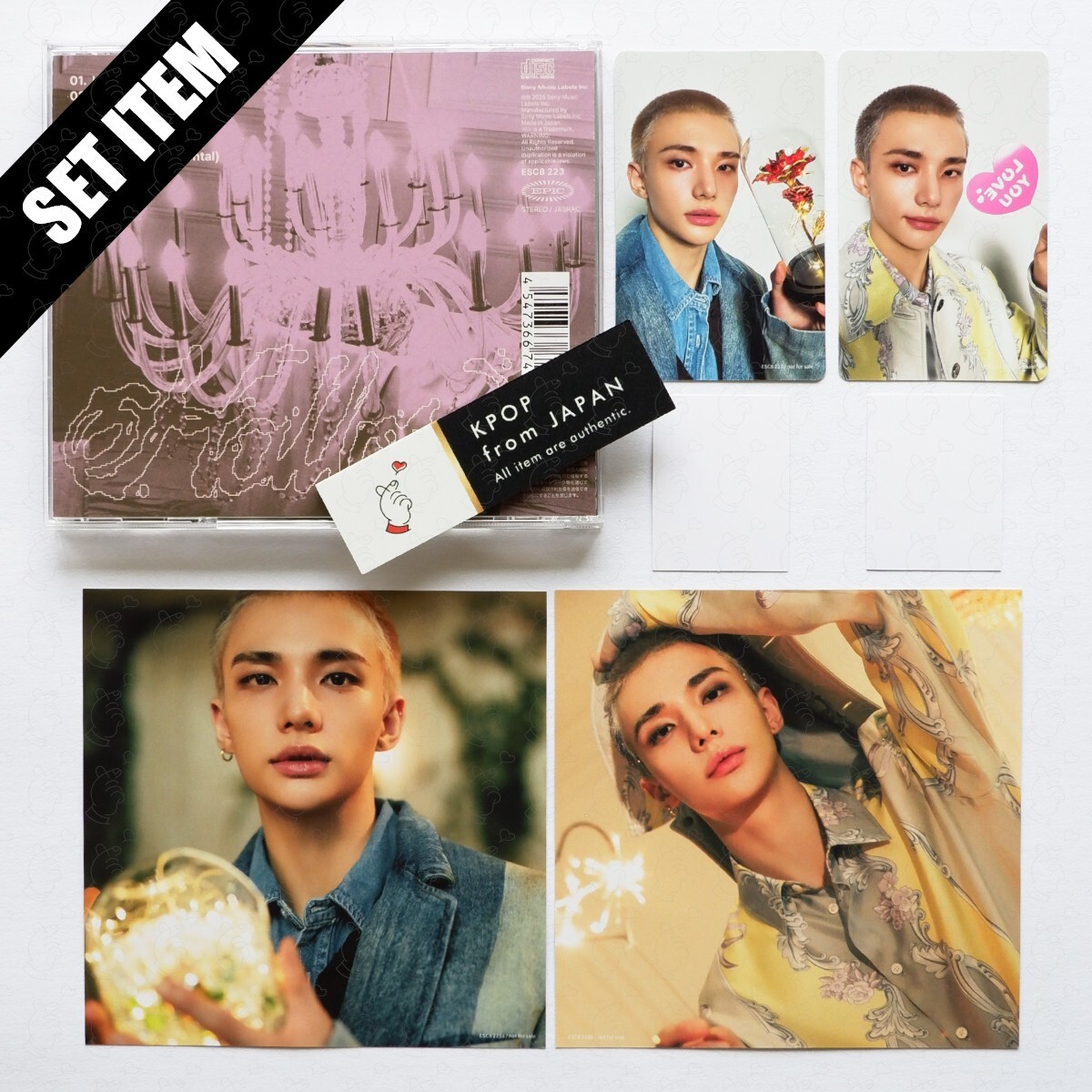 STRAY KIDS Hollow JAPAN SOLO ver. COMPLETE SET OPENED CD + 6CARDS