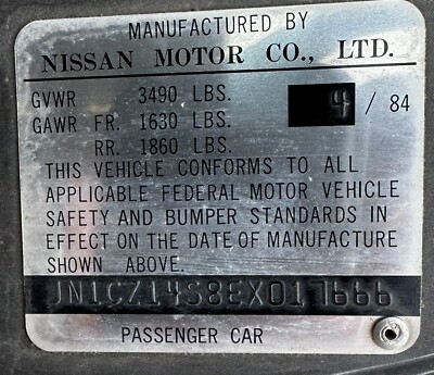 1984 Nissan Z31 300ZX Turbo Gauge Cluster And Boost/oil Pressure