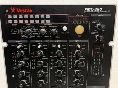 Vestax PMC-280 DJミキサー 4チャンネル 通電 音出OK Vestax PMC-280