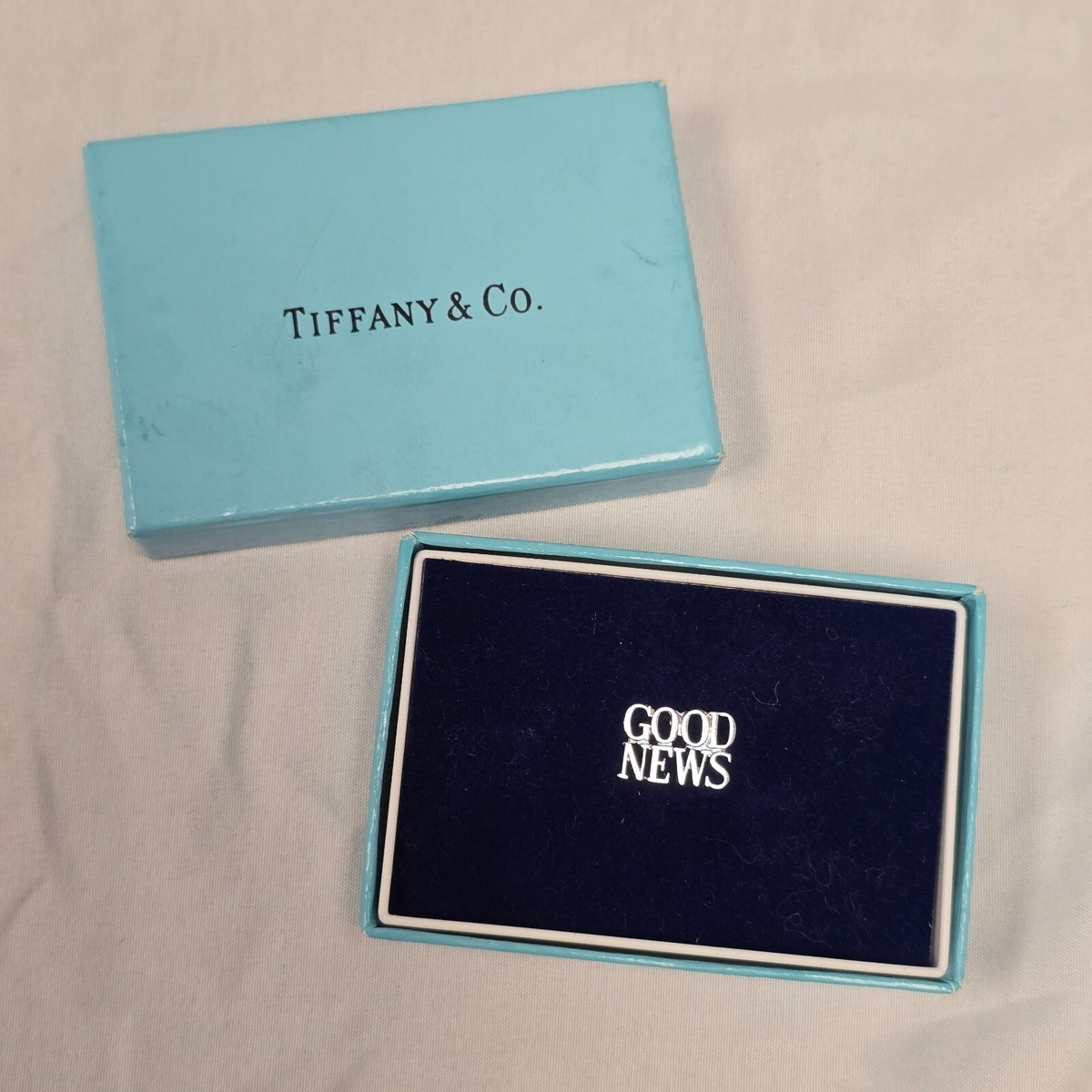Tiffany & Co. 925 Sterling Silver Good News Pin / Tie Tack | eBay