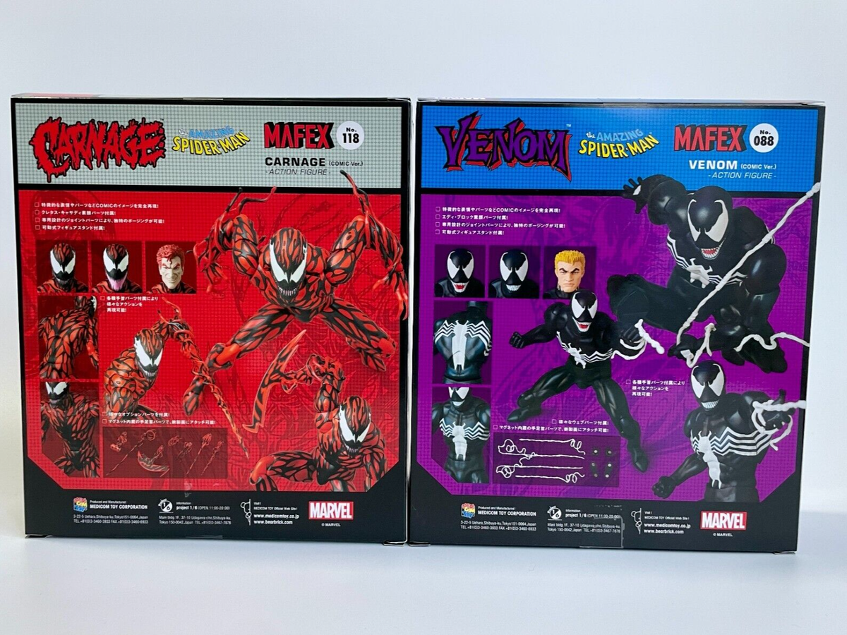 MAFEX No. 088 Venom (Comic Ver.) & No.118 Carnage (Comic Ver.) | eBay