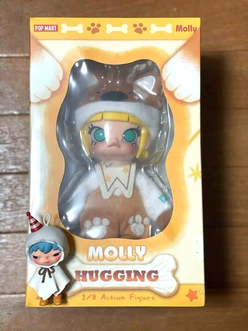POP MART MOLLY Hugging 1/8 Action Figure with Stuffed Shiba Inu