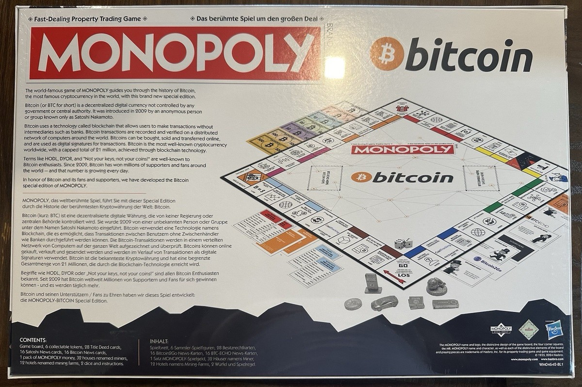 Bitcoin Monopoly Limited Edition Rare Official HASBRO (only 804