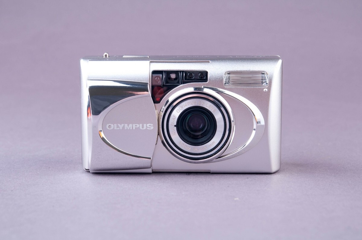 Olympus MJU V Quartz Date 35mm Point & Shoot Film Camera | Silver