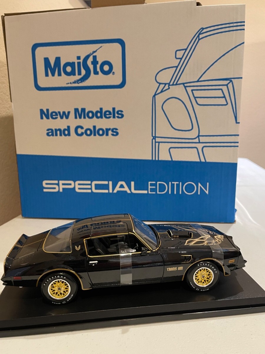 1/18 Maisto Pontiac Firebird Trans Am Black with Gold trim Brand