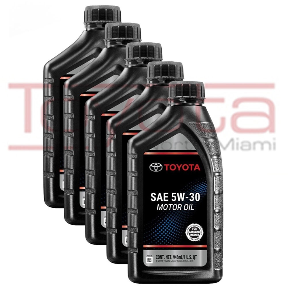 5 Pack OEM Genuine Toyota Motor Oil SAE 5W-30 5 Quarts 00279-1QT5W