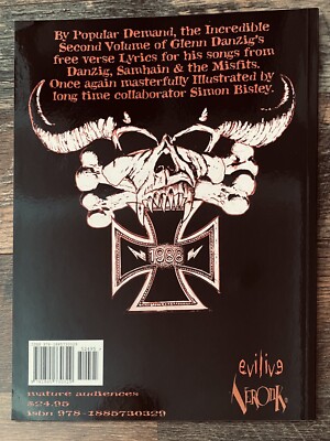 DANZIG *SIGNED* HIDDEN LYRICS OF THE LEFT HAND VOL. 2 BOOK RARE