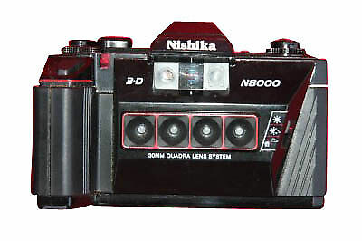 Nishika N8000 35mm Quadrascopic Stereo 3D Lenticular Camera for
