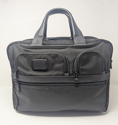 Tumi Alpha 2 Expandable Organizer Brief T-Pass Black FXT Ballistic