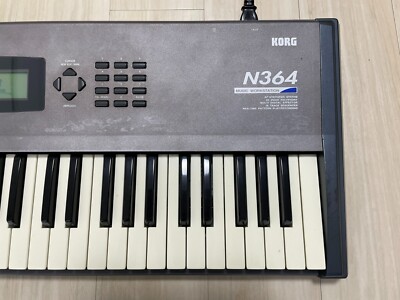 Korg N364 61-Key Keyboard Synthesizer with Power Cable Used from