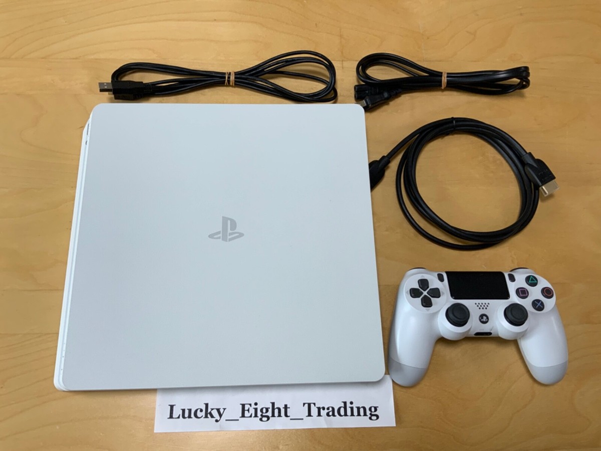 PS4 Glacier white Slim 500GB Console Full Accessories PlayStation