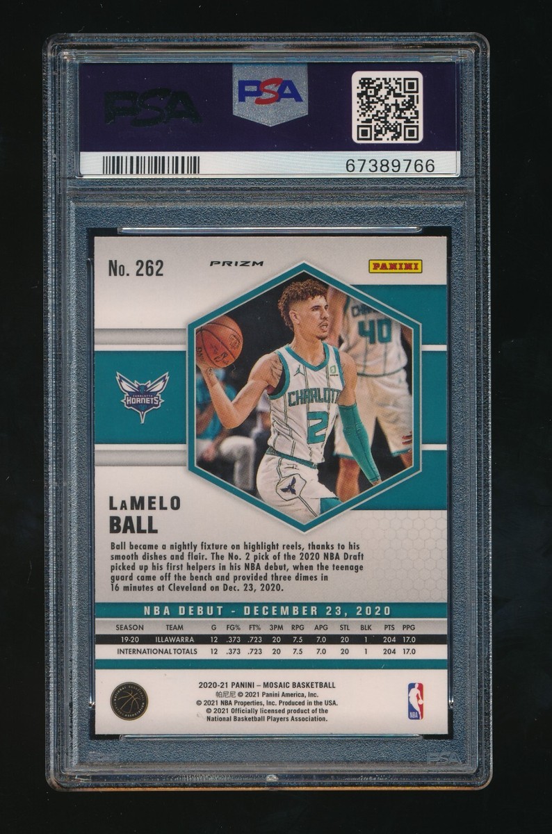 PSA 10 LAMELO BALL 2020-21 PANINI MOSAIC REACTIVE BLUE #262 RC