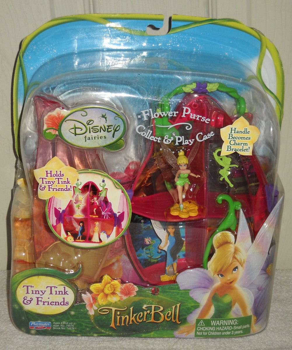 11905 NRFB Disney Fairies Tinkerbell Flower Purse Play Case