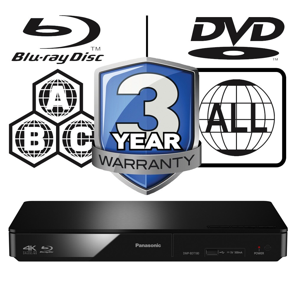 Panasonic Blu-ray Player DMP-BDT180EB All Zone Code Free