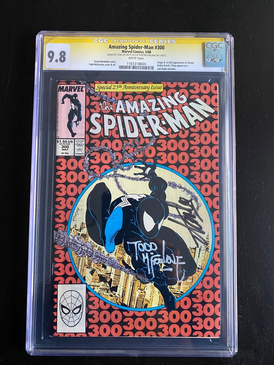 Amazing Spider-Man #300 Signed by Stan Lee & Todd Mcfarlane 1st