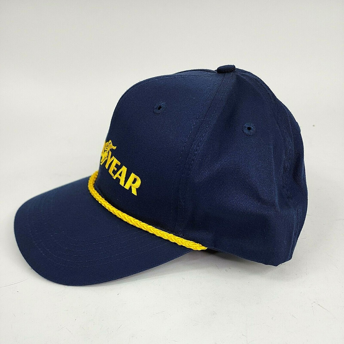 Vintage Goodyear #1 In Racing Swingster Snap Back Trucker Hat Blue