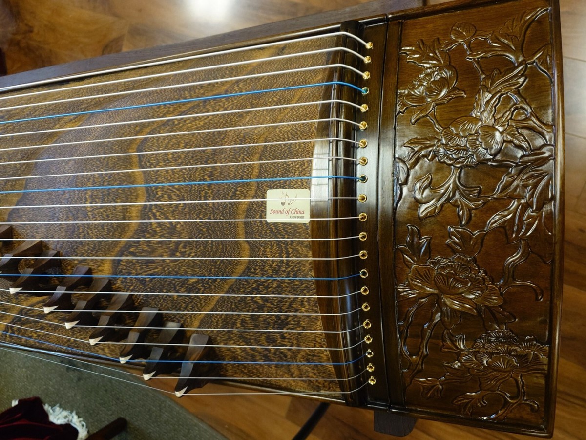 Sound of China Concert Carved-Out Golden-Thread Nanmu Guzheng
