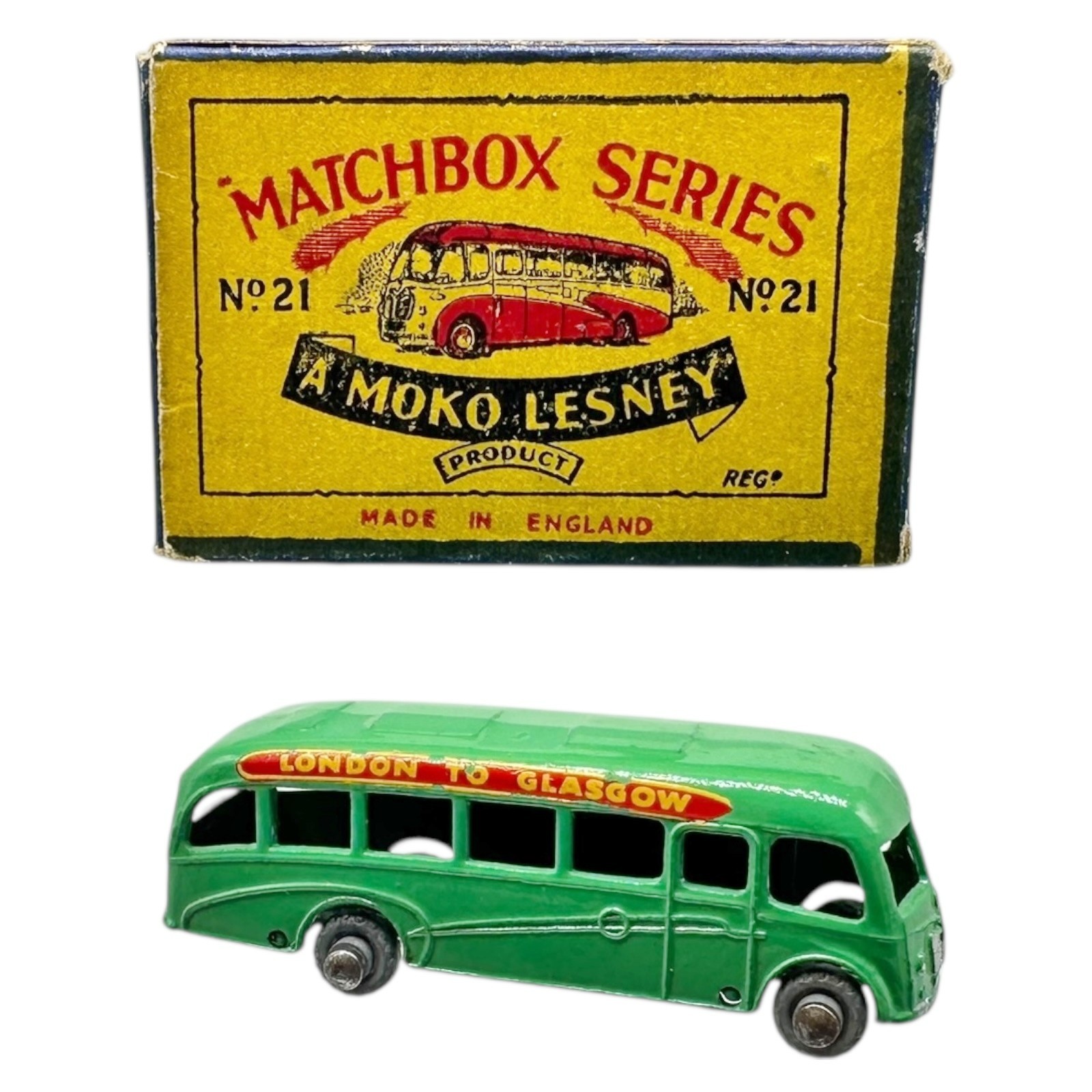 Matchbox 21b, Bedford Coach - Free Price Guide & Review