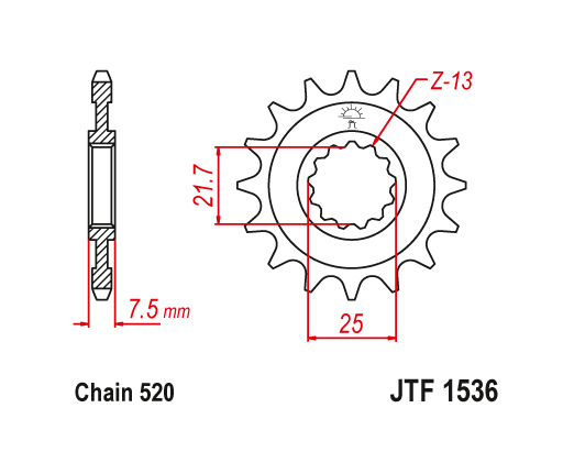 JT Front Sprocket 15 15T Tooth Kawasaki KFX450R 2008-2014 ZX-6R