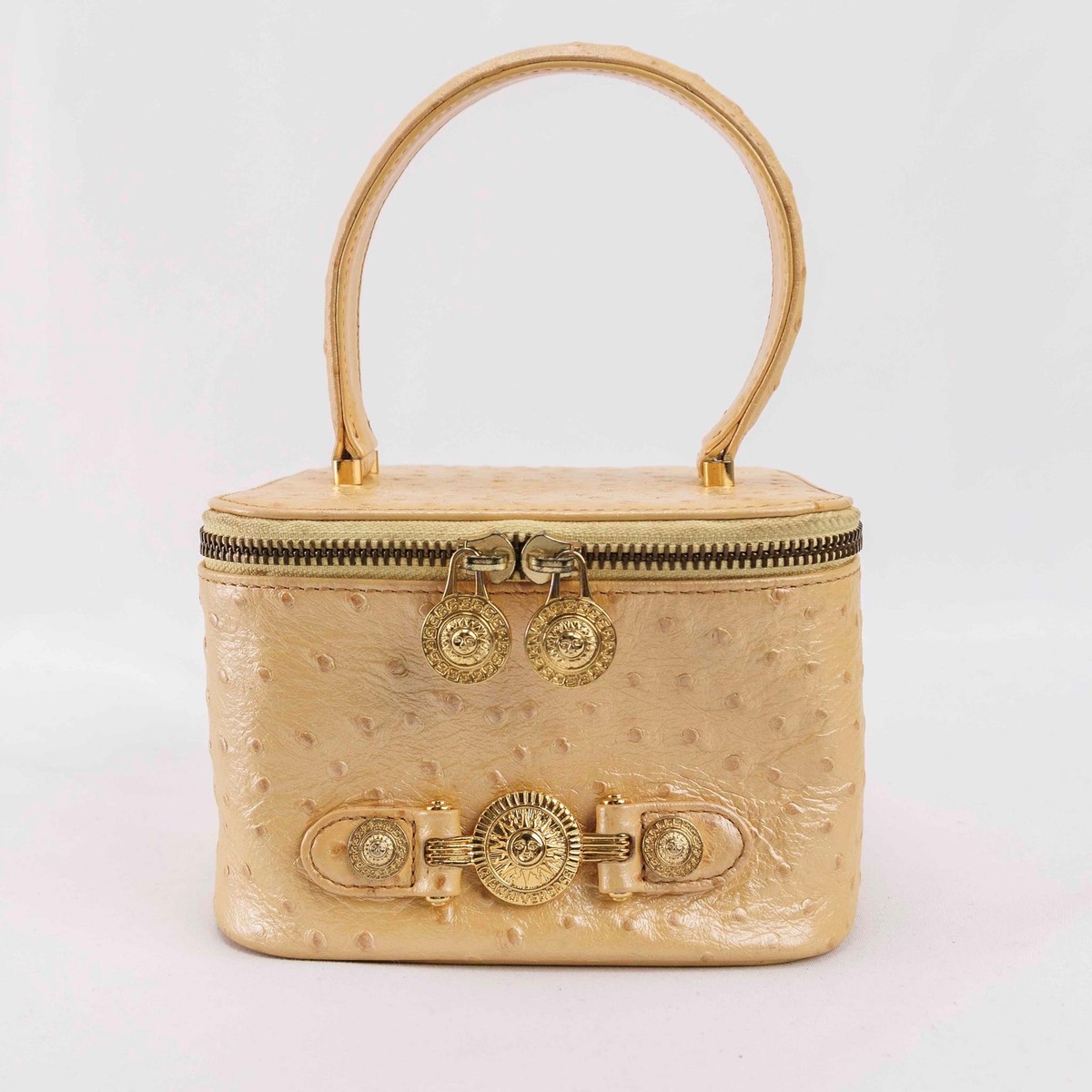 Gianni Versace - Ostrich Leather Vanity Pouch - Handbag | eBay