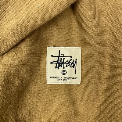 Stussy Contrast Stitch Label Crew Mens XL Brown Sweatshirt NWT | eBay