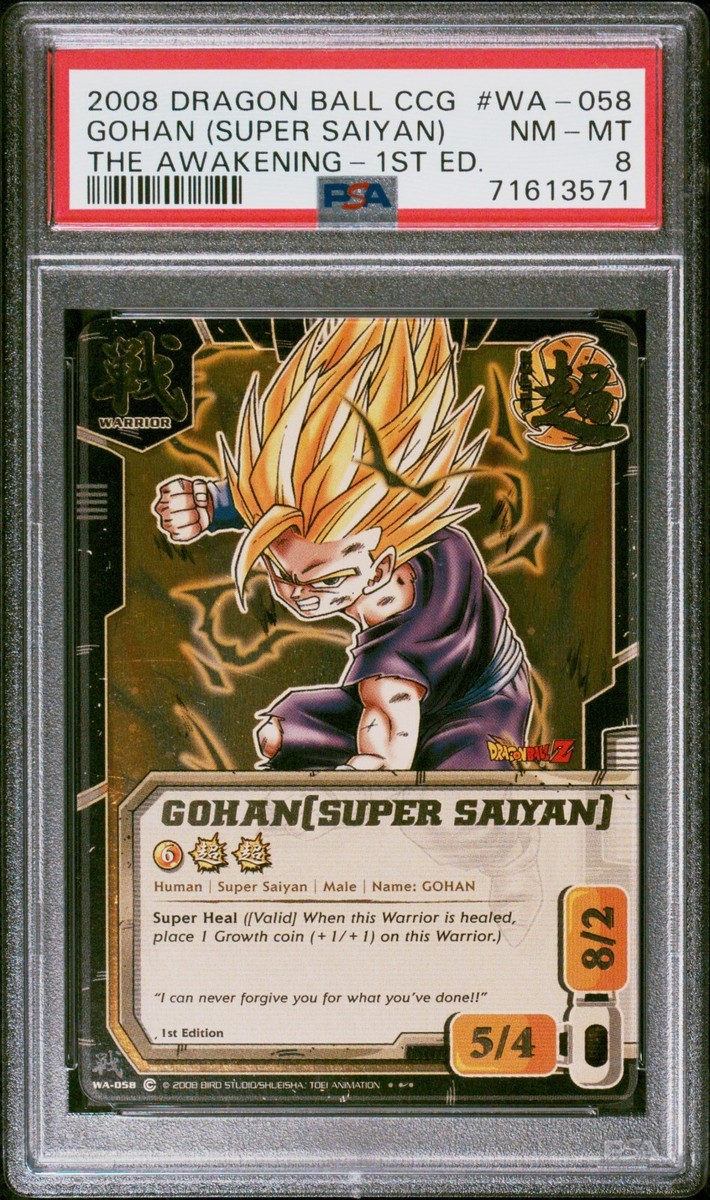 PSA 8 Dragon Ball Z CCG 2008 Gohan [Super Saiyan] WA-058 SR Super