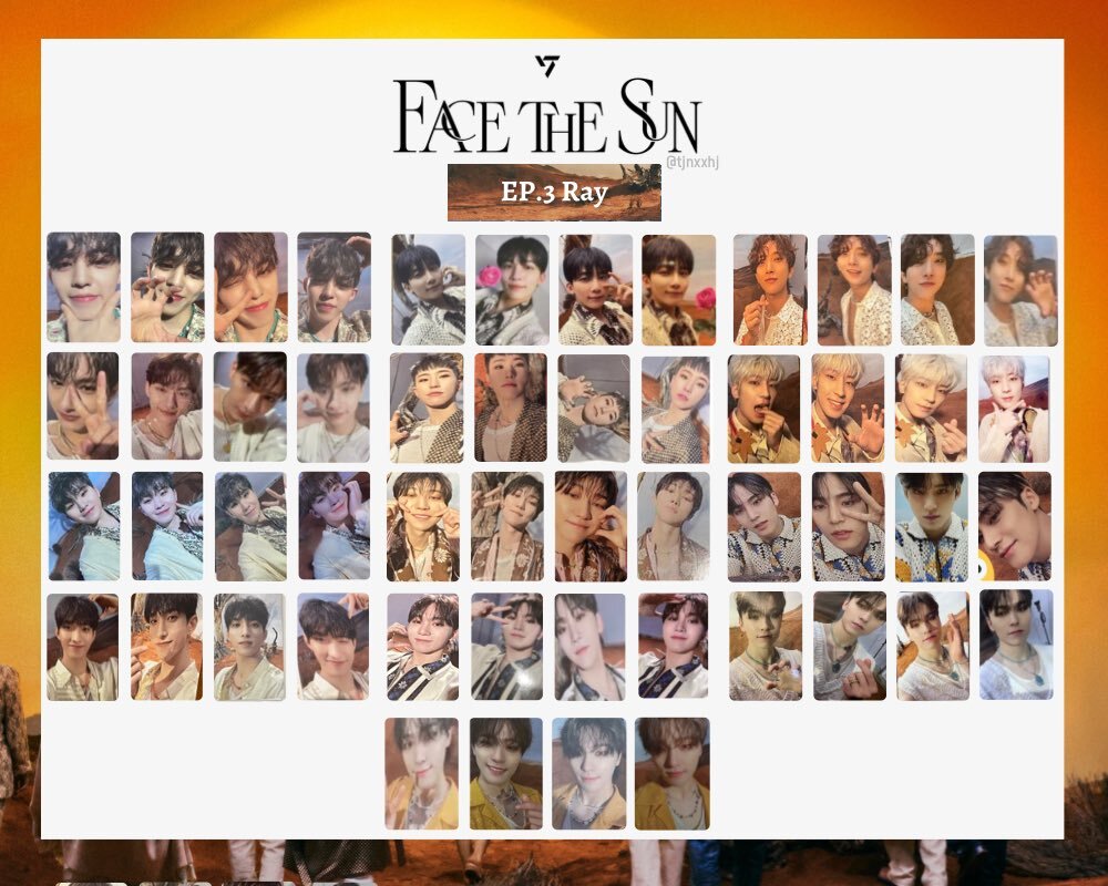 SEVENTEEN JOSHUA Face the Sun Official Photo card control shadow