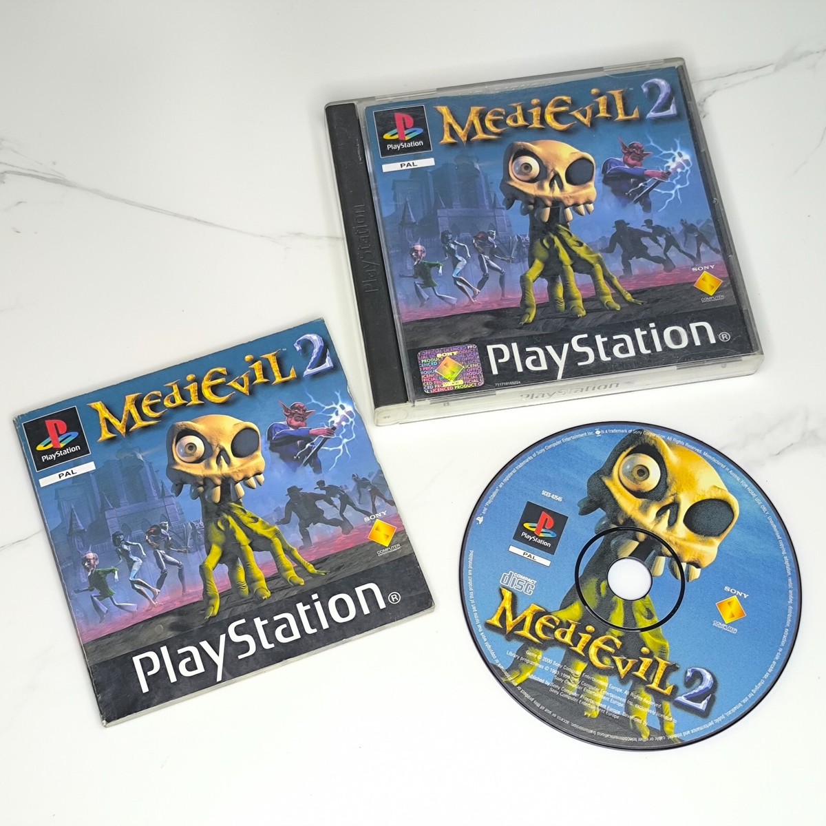 MediEvil 2 PlayStation Ps1 Game PAL Complete with Manual, CIB