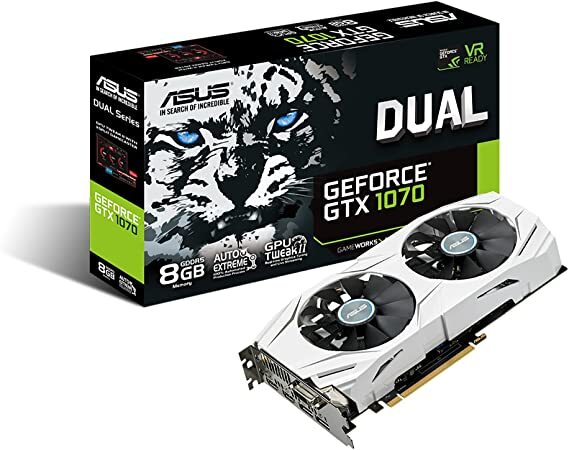 ASUS GeForce GTX 1070 8GB OC Dual Edition Graphics Card DUAL