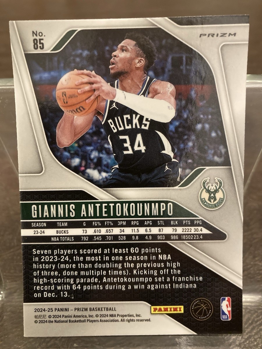 2024-25 Panini Prizm Giannis Antetokounmpo Red White & Blue Prizm
