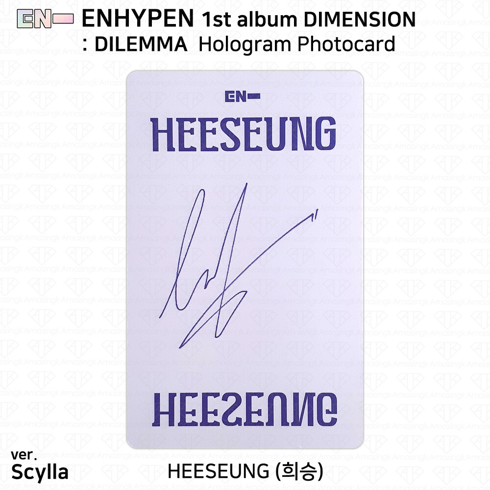 Enhypen 1st Album Dimension : Dilemma Official Photocard Hologram